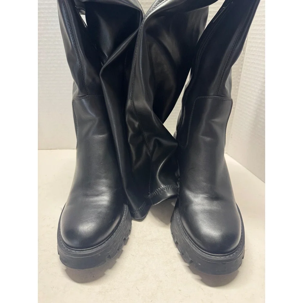 Zara black faux